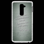 Coque LG G2 Public génie Vert Citation Oscar Wilde