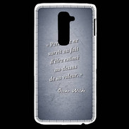Coque LG G2 Survie valeur Bleu Citation Oscar Wilde