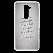 Coque LG G2 Survie valeur Gris Citation Oscar Wilde