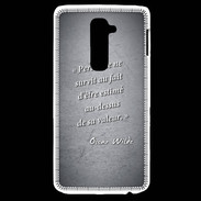 Coque LG G2 Survie valeur Noir Citation Oscar Wilde