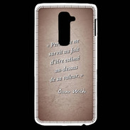 Coque LG G2 Survie valeur Rouge Citation Oscar Wilde