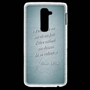 Coque LG G2 Survie valeur Turquoise Citation Oscar Wilde