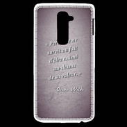 Coque LG G2 Survie valeur Violet Citation Oscar Wilde