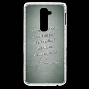 Coque LG G2 Survie valeur Vert Citation Oscar Wilde
