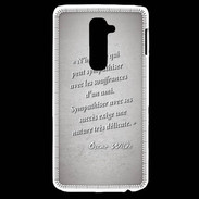 Coque LG G2 Sympathiser Gris Citation Oscar Wilde