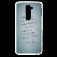 Coque LG G2 Sympathiser Turquoise Citation Oscar Wilde