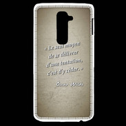 Coque LG G2 Tentation Sepia Citation Oscar Wilde