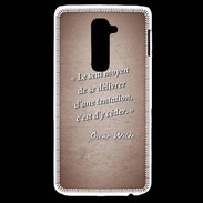 Coque LG G2 Tentation Rouge Citation Oscar Wilde