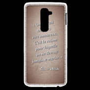 Coque LG G2 Toujours amoureux Rouge Citation Oscar Wilde
