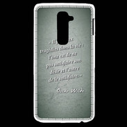 Coque LG G2 Tragédie Vert Citation Oscar Wilde