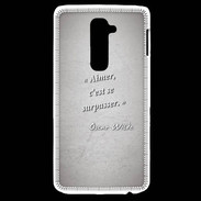 Coque LG G2 Aimer Gris Citation Oscar Wilde