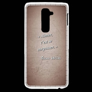 Coque LG G2 Aimer Rouge Citation Oscar Wilde