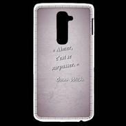 Coque LG G2 Aimer Rose Citation Oscar Wilde