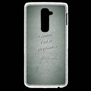 Coque LG G2 Aimer Vert Citation Oscar Wilde