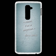 Coque LG G2 Aimer Turquoise Citation Oscar Wilde