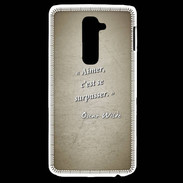 Coque LG G2 Aimer Sepia Citation Oscar Wilde