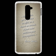 Coque LG G2 Chaque fois Sepia Citation Oscar Wilde