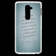 Coque LG G2 Chaque fois Turquoise Citation Oscar Wilde