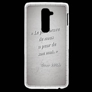 Coque LG G2 Brave Gris Citation Oscar Wilde