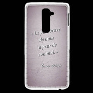 Coque LG G2 Brave Rose Citation Oscar Wilde