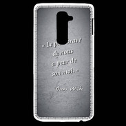 Coque LG G2 Brave Noir Citation Oscar Wilde