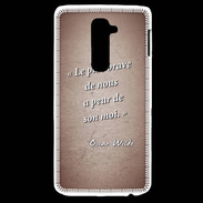 Coque LG G2 Brave Rouge Citation Oscar Wilde