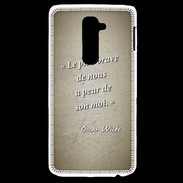 Coque LG G2 Brave Sepia Citation Oscar Wilde