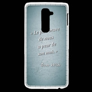 Coque LG G2 Brave Turquoise Citation Oscar Wilde