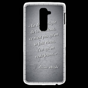 Coque LG G2 Dramatique vieillesse Noir Citation Oscar Wilde