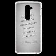 Coque LG G2 Fatalité Gris Citation Oscar Wilde