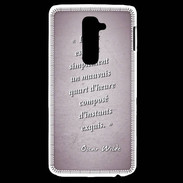 Coque LG G2 Quart d'heure Rose Citation Oscar Wilde