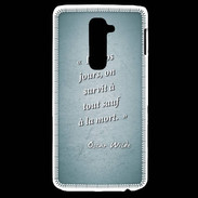 Coque LG G2 Survie mort Turquoise Citation Oscar Wilde
