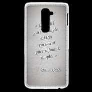 Coque LG G2 Vérité pure Gris Citation Oscar Wilde