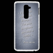 Coque LG G2 Ame nait Bleu Citation Oscar Wilde