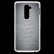 Coque LG G2 Ame nait Noir Citation Oscar Wilde