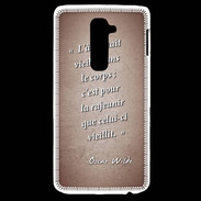 Coque LG G2 Ame nait Rouge Citation Oscar Wilde