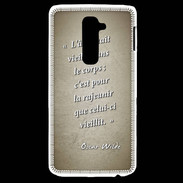 Coque LG G2 Ame nait Sepia Citation Oscar Wilde