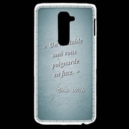 Coque LG G2 Ami poignardée Turquoise Citation Oscar Wilde