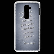 Coque LG G2 Avis gens Bleu Citation Oscar Wilde