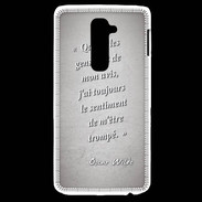 Coque LG G2 Avis gens Gris Citation Oscar Wilde