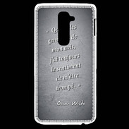 Coque LG G2 Avis gens Noir Citation Oscar Wilde