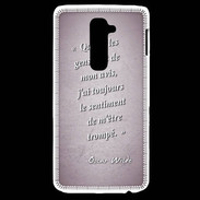 Coque LG G2 Avis gens Rose Citation Oscar Wilde