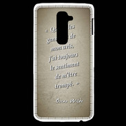 Coque LG G2 Avis gens Sepia Citation Oscar Wilde