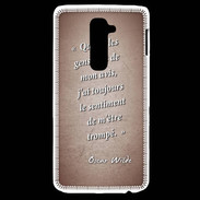 Coque LG G2 Avis gens Rouge Citation Oscar Wilde