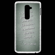 Coque LG G2 Avis gens Vert Citation Oscar Wilde