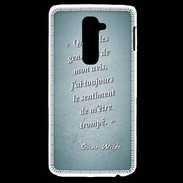 Coque LG G2 Avis gens Turquoise Citation Oscar Wilde