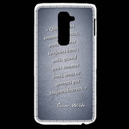 Coque LG G2 Bons heureux Bleu Citation Oscar Wilde