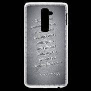 Coque LG G2 Bons heureux Noir Citation Oscar Wilde