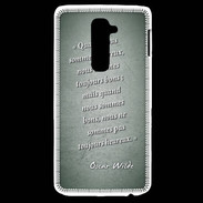 Coque LG G2 Bons heureux Vert Citation Oscar Wilde