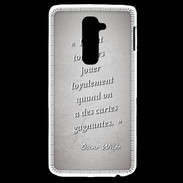 Coque LG G2 Cartes gagnantes Gris Citation Oscar Wilde